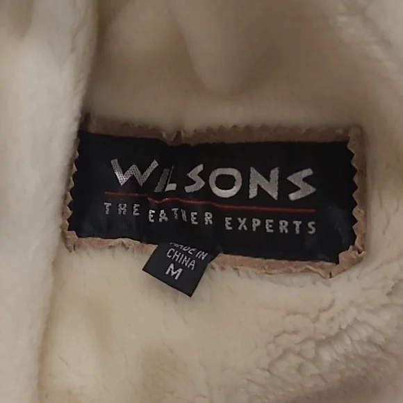 WILSONS LEATHER TAN SUEDE FAUX FUR LINED COAT WITH TOGGLE BUTTONS - Picture 8 of 11